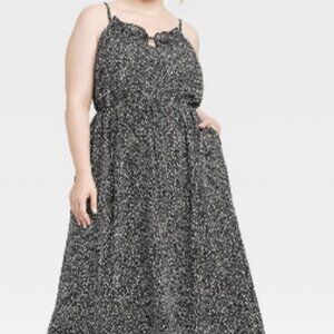 807 WOMENS BLACK/CREAM XXL SUNDRESS BY UNIVERSAL THREAD